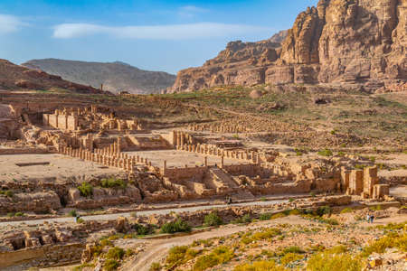 Ruins of the great temple at Petra, Jordan