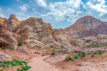Petra valley in Jordanの写真素材
