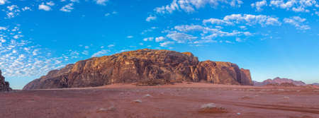 Landscape of Wadi Rum desert in Jordanの写真素材