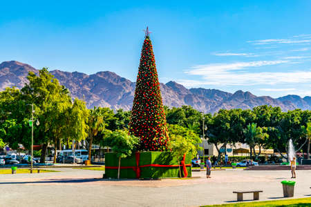 AQABA, JORDAN, DECEMBER 31, 2018: The great arab revolt circle in Aqaba, Jordanのeditorial素材