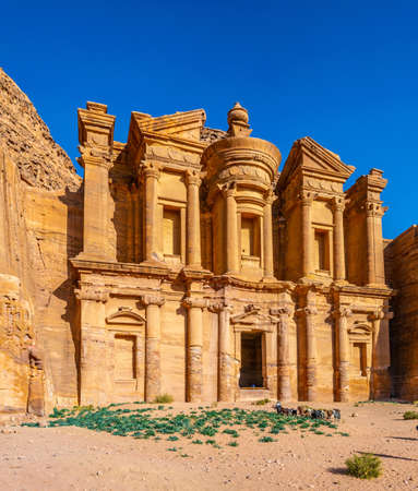 Monastery tomb in Petra, Jordanの写真素材
