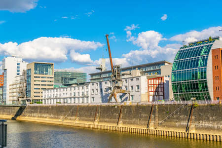 Hafen district in Dusseldorf, Germanyの写真素材