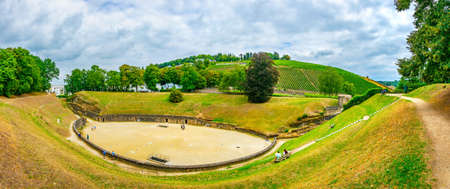 An old roman amphitheater in Trier, Germany