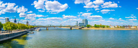 COLOGNE, GERMANY, AUGUST 11, 2018: Kennedy quay in Cologne, Germany