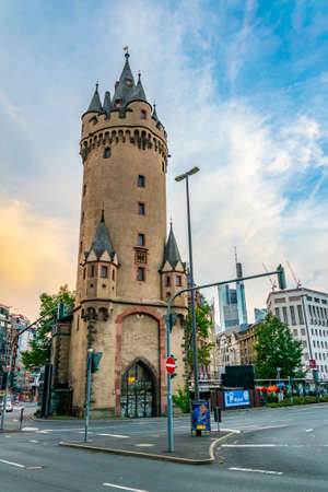 FRANKFURT, GERMANY, AUGUST 18, 2017: View of the Eschenheimer gate in Frankfurt, Germany