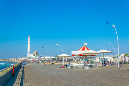 TEL AVIV, ISRAEL, SEPTEMBER 10, 2018: Carousel at the old port of Tel Aviv, Israelのeditorial素材
