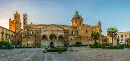 View of the cathedral of Palermo, Sicily, Italyのeditorial素材