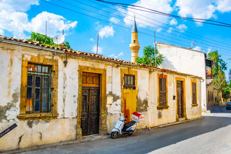 LEFKOSA, CYPRUS, AUGUST 24, 2017: narrow street in the old town of Lefkosa, Cyprus