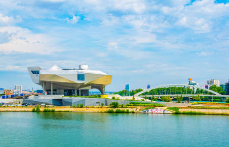 Musee des Confluences is a science and anthropology museum situated on confluence of Saone and Rhone rivers in Lyon, Franceのeditorial素材