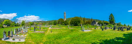 An Ancient cemetery in Glendalough settlement, Irelandのeditorial素材