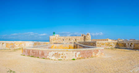 View of the castello maniace in Syracuse, Sicily, Italyのeditorial素材