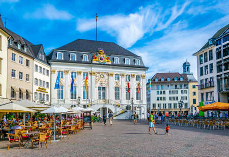 BONN, GERMANY, AUGUST 12, 2018: Marktplatz in the center of Bonn, Germanyのeditorial素材