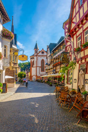 BACHARACH, GERMANY, AUGUST 16, 2018: View of a street in the center of Bacharach, Germanyのeditorial素材