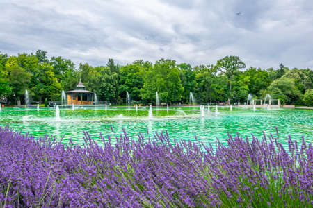 Singing fountain in Plovdiv, Bulgariaの写真素材