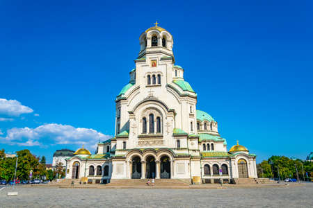 Cathedral of Saint Alexander Nevski in Sofia, Bulgariaの写真素材