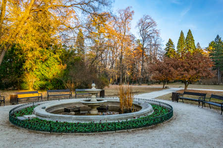 Park surrounding Vrana palace in Sofia, Bulgariaの写真素材