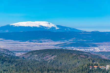 Vitosha mountain in Bulgaria during winterの写真素材