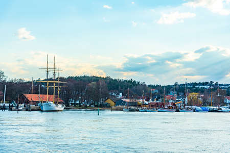 Recreational port in Fredrikstad, Norwayの写真素材