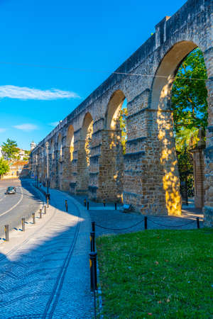 Aqueduct passing by next to the botanical garden at Coimbra, Portugal