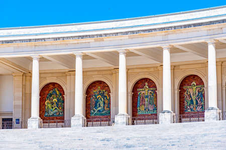 Arcade of the famous sanctuary of Fatima in Portugal