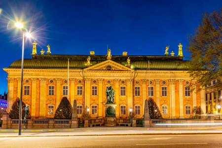 Sunset view of the House Of Nobility in the old town of Stockholm, Swedenのeditorial素材