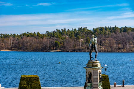 Lake Malaren viewed from Drottningholm Palace in Swedenのeditorial素材