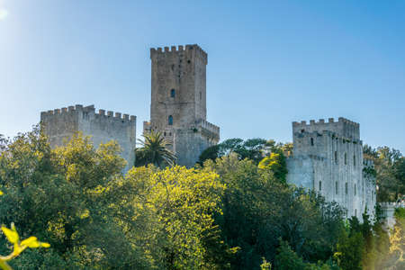 Castello di Venere in Erice, Sicily, Italyのeditorial素材