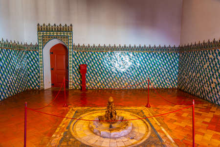 SINTRA, PORTUGAL, MAY 30, 2019: Interior of the National palace at Sintra, Portugalのeditorial素材