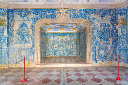 SINTRA, PORTUGAL, MAY 30, 2019: Azulejo tiles at the National palace at Sintra, Portugalのeditorial素材