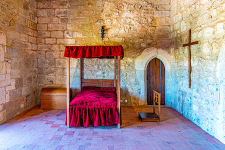 LEIRIA, PORTUGAL, MAY 27, 2019: Interior of the castle in Leiria, Portugalのeditorial素材