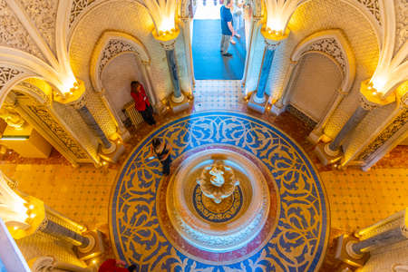 SINTRA, PORTUGAL, MAY 30, 2019: Interior of Palace of Monserrate at Sintra, Portugalのeditorial素材