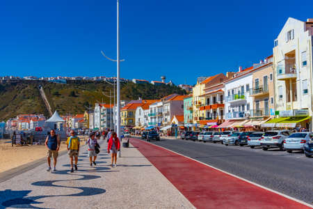 NAZARE, PORTUGAL, MAY 28, 2019: Seaside view of Nazare in Portugalのeditorial素材