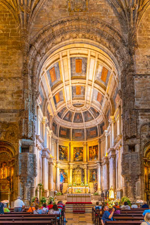 LISBON, PORTUGAL, MAY 29, 2019: Interior of church of Santa Maria of Belem, Lisbon, Portugalのeditorial素材