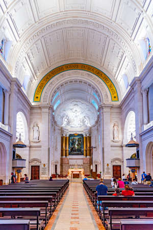 FATIMA, PORTUGAL, MAY 27, 2019: Interior of the famous sanctuary of Fatima in Portugalのeditorial素材