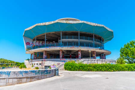 LISBON, PORTUGAL, JUNE 1, 2019: Ruins of a former Monsanto restaurant in Lisbon, Portugalのeditorial素材