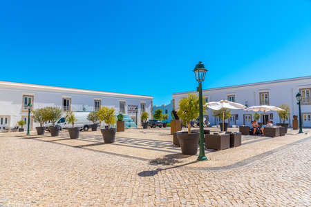 CASCAIS, PORTUGAL, MAY 31, 2019: View of the main courtyard of the citadel in Cascais, Portugalのeditorial素材