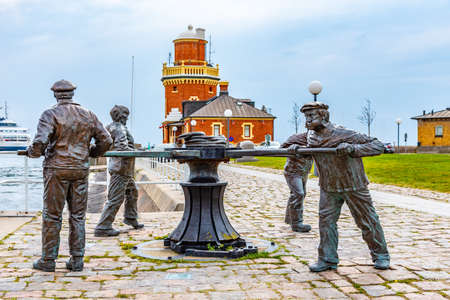 Statue of sailors in Helsingborg, Swedenのeditorial素材