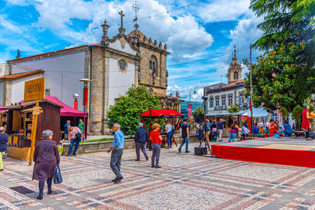 BRAGA, PORTUGAL, MAY 22, 2019: Casa e Capela dos Coimbras at Braga, Portugal