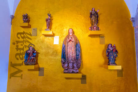 VISEU, PORTUGAL, MAY 20, 2019: View of a museum inside of the cathedral of Viseu, Portugal