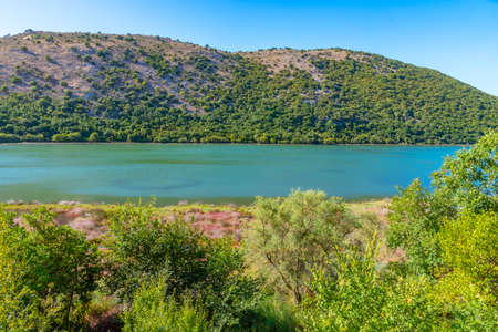 Landscape of Butrint national park in Albaniaの写真素材