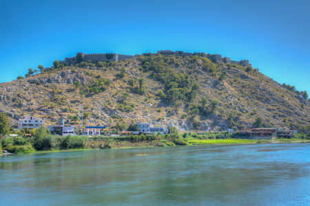 Rozafa castle near Shkoder, Albaniaのeditorial素材