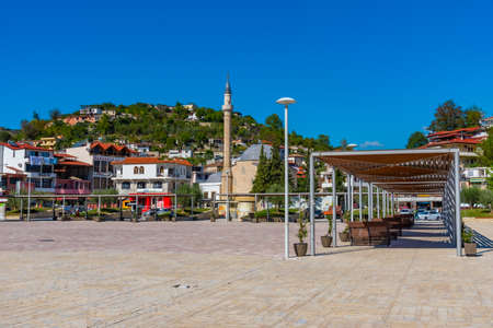 BERAT, ALBANIA, SEPTEMBER 27, 2019: View of the lead mosque in Berat, Albaniaのeditorial素材