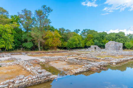 Triconch Palace at Butrint National park in Albaniaのeditorial素材