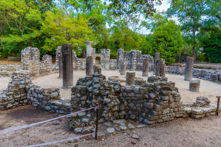 Baptistery at Butrint National park in Albaniaのeditorial素材