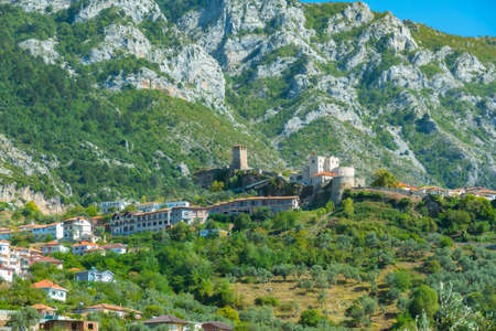 View of Kruja castle in Albaniaのeditorial素材