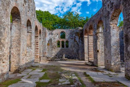 Great Basilica at Butrint National park in Albaniaのeditorial素材