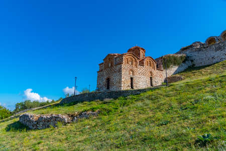 Holy Trinity church at the Berat castle in Albaniaのeditorial素材