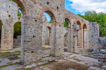 Great Basilica at Butrint National park in Albaniaのeditorial素材