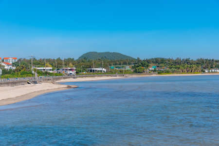 Beaches at Pyoseon village at Jeju island, Republic of Koreaの写真素材