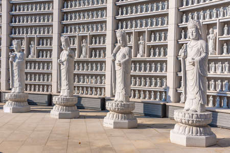 Buddha statue at Bongeunsa temple in Seoul, Republic of Koreaの写真素材